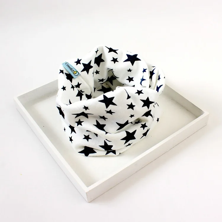 Lovely Star Print Scarfs LIC Girl Cotton Pullover Winter Warm Ring Scarves For Boys Soft Collar Kawaii Snood Children children's