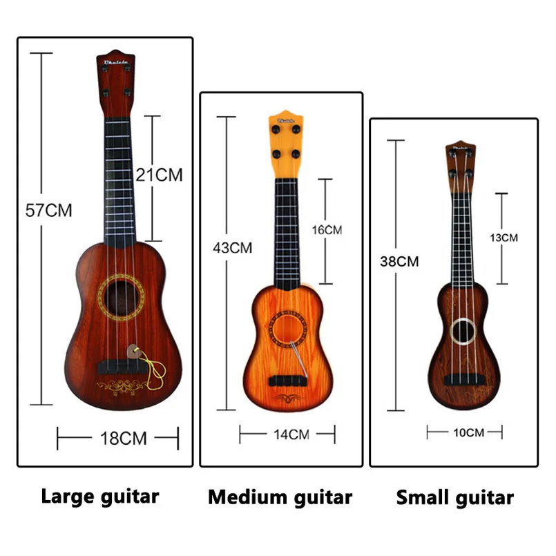 Укулеле имитация зерна гитара модель детские музыкальные инструменты игрушка Музыкальная развивающая модель игрушки для детей детские подарки на день рождения