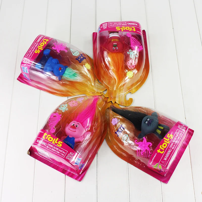 

4Styles 19cm Trolls Action Figure Toys with box Poppy Branch Critter Skitter PVC Figures Trolls Toys For Children