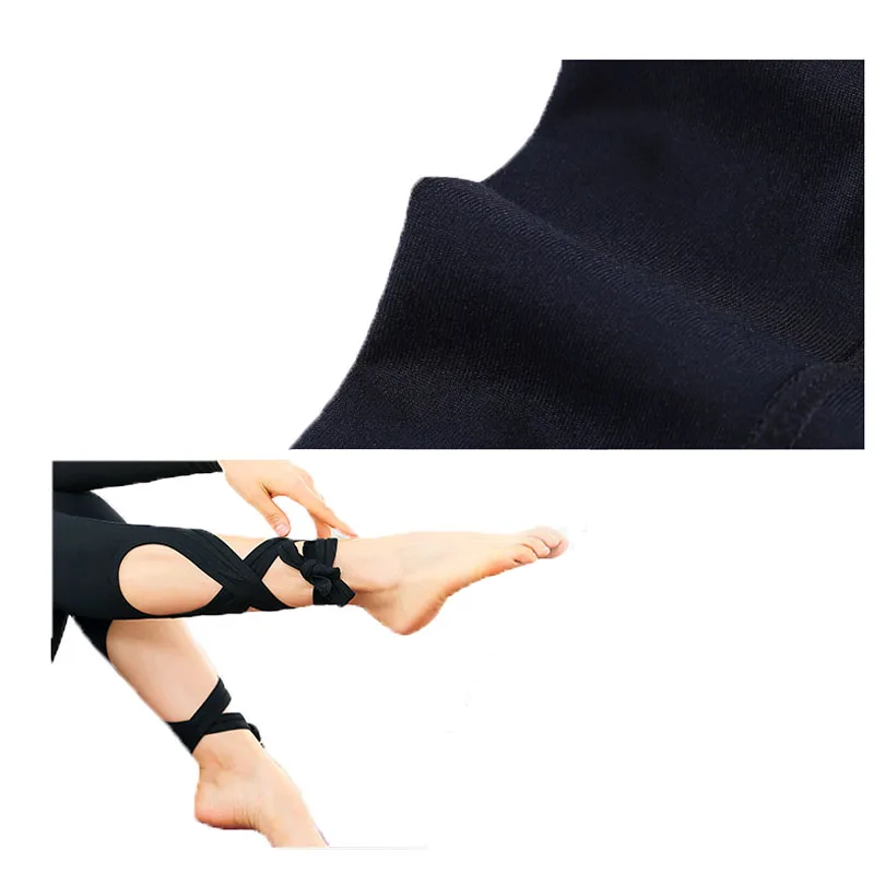 Спортивные Леггинсы женские сексуальные хип Юга брюки укороченные брюки обмотки танцевальные балетные галстуки брюки бабочка брюки
