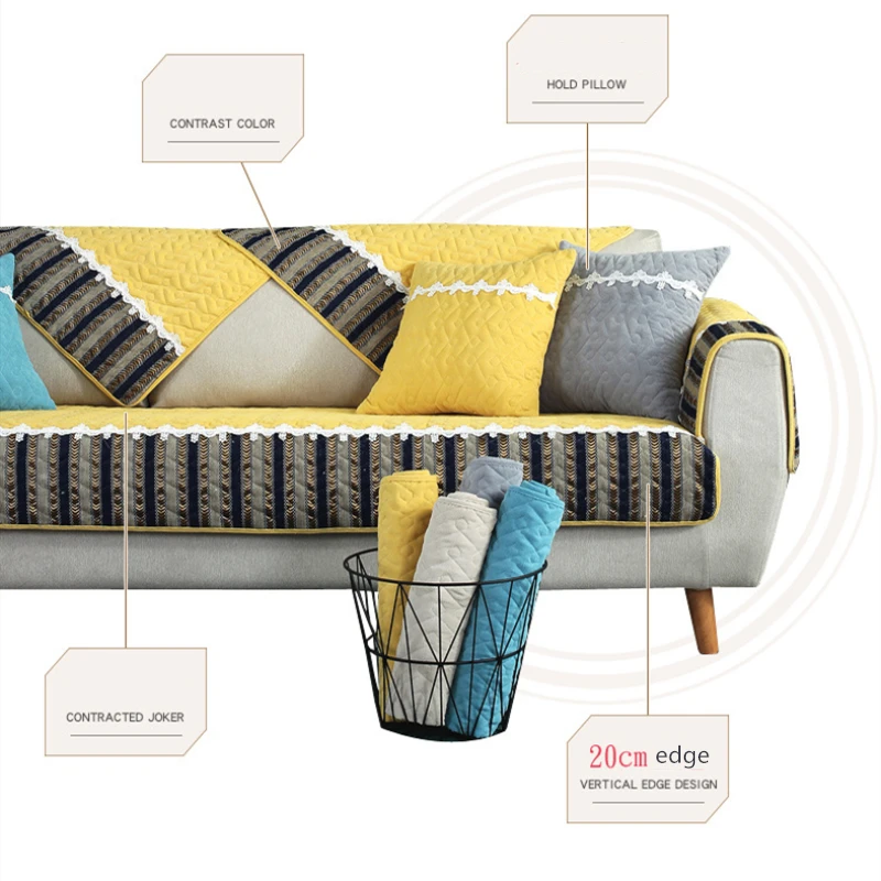Роскошный вельветовый тканевый чехол для дивана, современный чехол для секционного дивана, домашний декор, диван, полотенце, разные размеры, Чехол для сидения, один шт