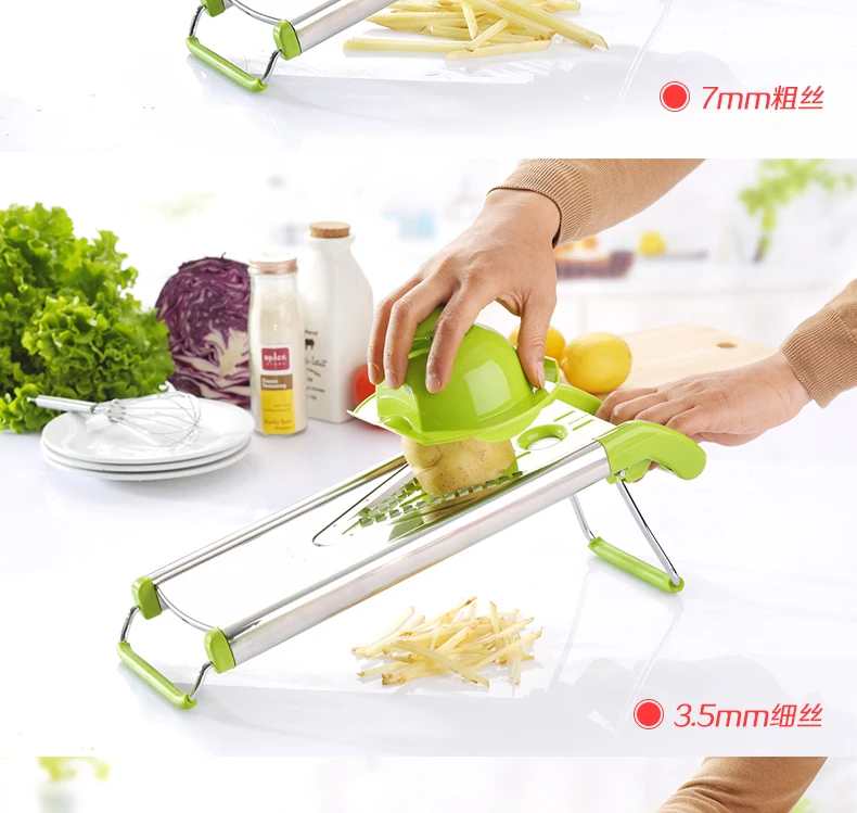 Многофункциональный кухонный измельчитель 304 из нержавеющей стали измельчитель нож для чистки картофеля огурец измельчитель зеленый