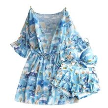 Двухсекционный купальник, кружевной купальник с высокой талией, набор бикини, сексуальный Одноцветный бикини, женский купальник, 3 шт., шаль, пляжный костюм