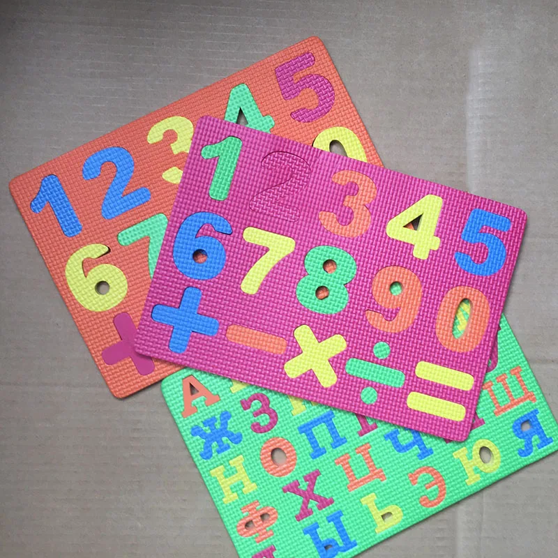 Русская версия математика цифры и алфавит Jigsaw язык обучения Образование планшеты Детские игрушечный постер подарок