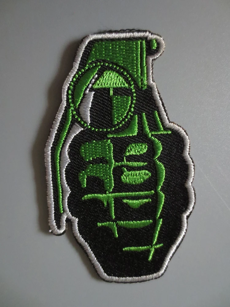 

Grenade Embroidery Patches for Jacket Back Vest Motorcycle Club Biker 4.5x7.5cm
