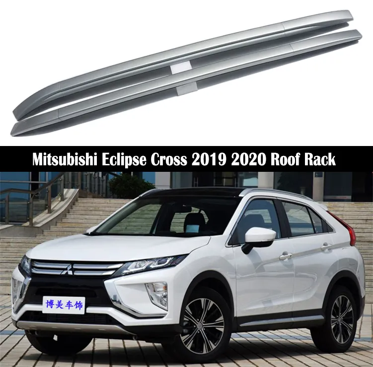 

For Mitsubishi Eclipse Cross 2019 2020 Roof Rack Rails Bar Luggage Carrier Bars top Cross Racks Rail Boxes Aluminum alloy 2PC