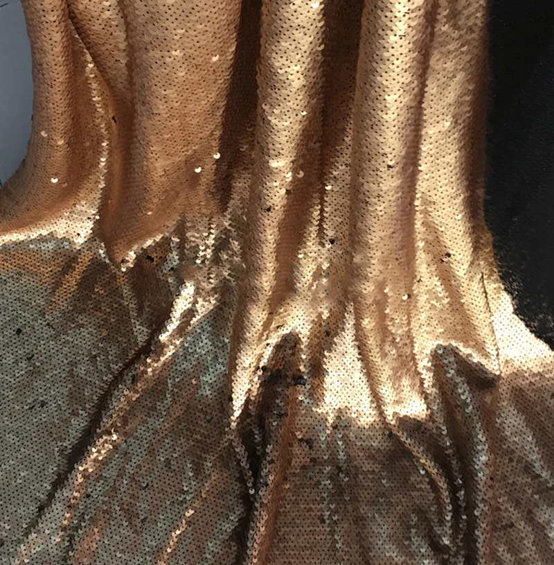 Матовые золотые блестки ткань рыбья чешуя вечерние свадебные платья материал Базен Riche Getzner Tissu Au Metre