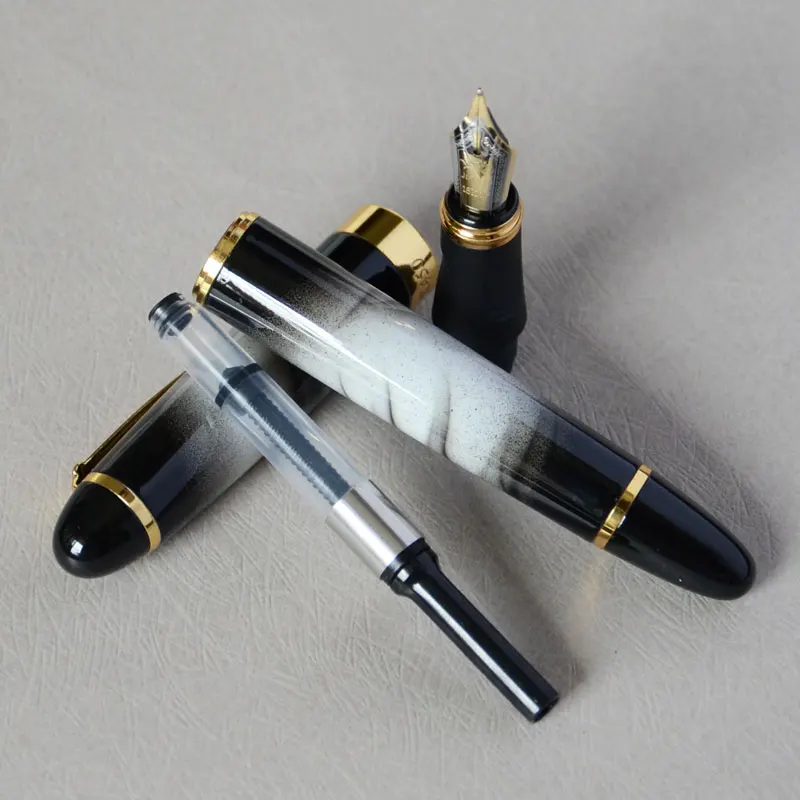 Перьевая ручка JINHAO X450 черный/золотой 0,7 мм 18KGP перо с широким основанием JINHAO 450 Бизнес Офис белый красный фиолетовый 21 Цвета селективный