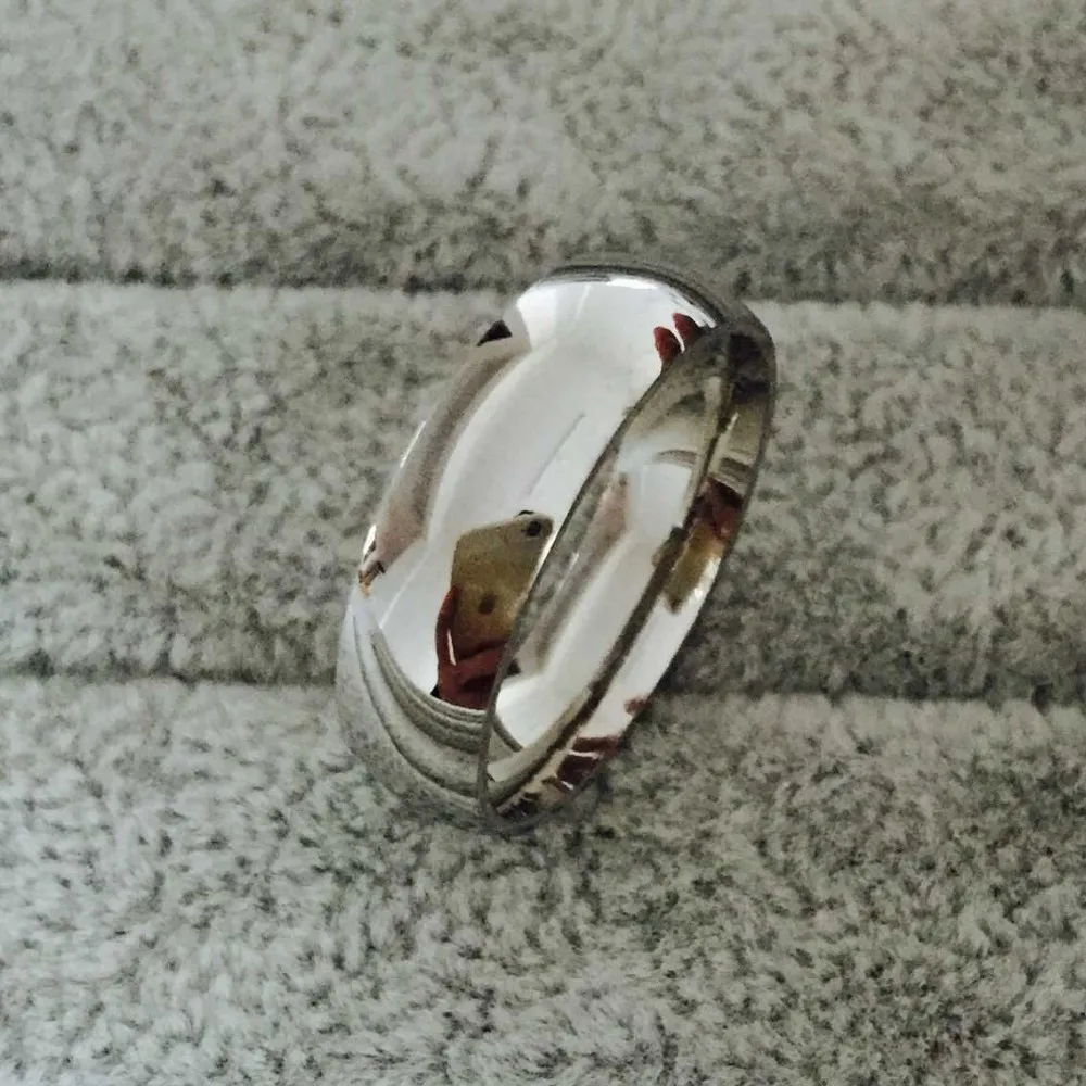 Классические мужские кольца из настоящего белого золота 6 мм из титановой стали для женщин и мужчин, обручальное кольцо высшего качества, не выцветает, свадебные ювелирные изделия для влюбленных
