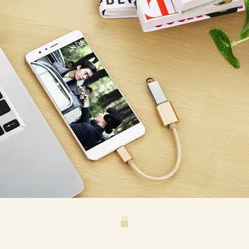 

#H40 Metal USB C 3.1 Type C Male To USB Female OTG Data Sync Converter Adapter Cable High Speed certified Cell Phone Accessories
