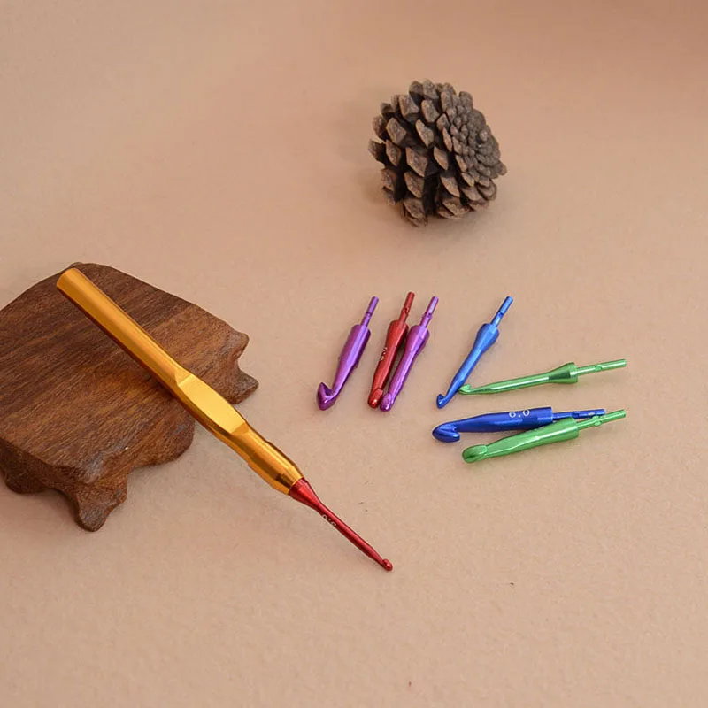 8 pcs Crochet head+Crochet bag [3.0mm 7.0mm]Needlework kit Alumina