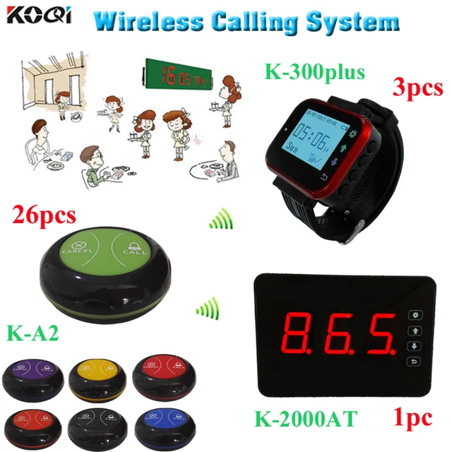 Buy Wrist watch buzzer calling system used in the cafe