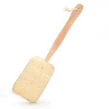 Деревянный губка Средства ухода за кожей Кисточки массажер Для ванной Душ Вернуться Spa скруббер Лидер продаж 38 см длинные