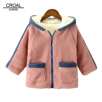 

CROAL CHERIE Thicken Winter Overalls For Girls Fashion Warm Fleece Velvet Parkas Winter Jacket For Girls Children Clothes