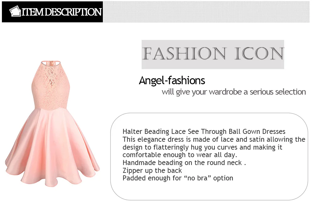 Angel-fashion короткое платье для выпускного, кружевное прозрачное сатиновое бальное платье на бретельках, расшитое бисером, розовое, синее 385