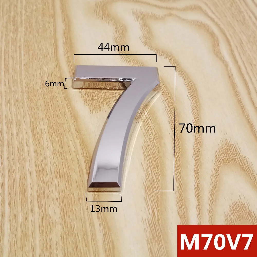 70 мм 0123456789ABCDEF Wonzeal Современная Серебряная Табличка номер дом отель дверь адрес стикер с цифрами табличка знак ABS пластик