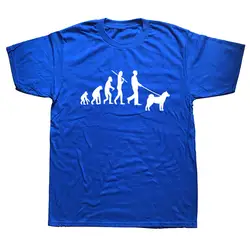 Сувенир для любителя собак Японии собака породы Акита эволюции человека футболка Веселая на день рождения подарок для отца подарок для
