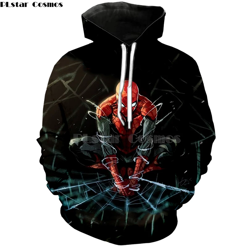 

Spider-Man Into Spider-Verse venom Spider Man shirt/Hoodies Sweatshirt 3D Hoodies Long Sleeve Outwear Male Jacket Pullover-2