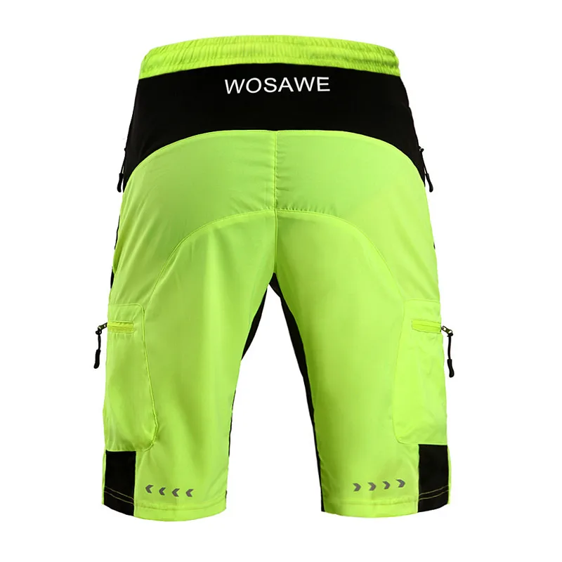 WOSAWE Cube Ciclismo Cycling Shorts Fluorescent Green MTB DOWNHILL Motorcross Men's Sports Bike Riding Short Bicycle Shorts WOSAWE Cube Ciclismo Cycling Shorts Fluorescent Green MTB DOWNHILL Motorcross Men's Sports Bike Riding Short Bicycle Shorts