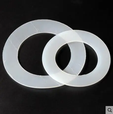 

inner diameter 22MM ，outer diameter 50mm, thickness 3MM High Quality milky white Silicone Rubber Sheet For heat Resist Cushion