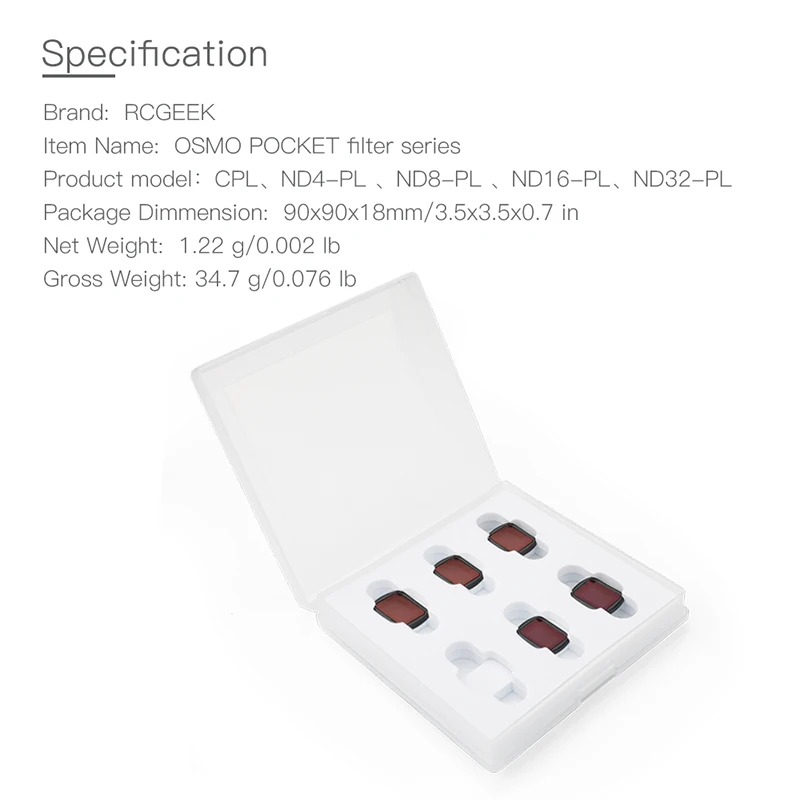 osmo Pocket lens Filter ND-PL ND4 ND8 ND16 ND32 CPL Filter For DJI osmo Pocket camera Handheld gimbal accessories 1 (19)