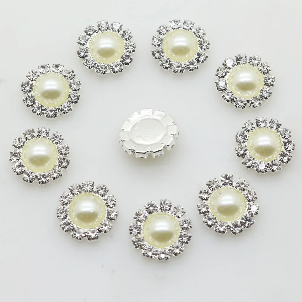 10 шт. круглые жемчужные стразы цвета слоновой кости мм с плоской задней стороной