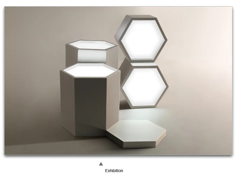 Moderno e Minimalista Lâmpada do Teto Sala de Estar Faça Você Mesmo Combinação Hexágono Design Ferro Fosco Led Iluminação Decoração Acrílico Dispositivo Elétrico 23 ??