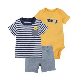 Новое поступление года, комплект летней одежды для маленьких мальчиков, комплект одежды для маленьких мальчиков, боди+ футболка+ шорты, одежда для маленьких мальчиков, одежда для новорожденных - Цвет: 12