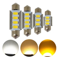 JGAUT 1 шт. теплый белый желтый Canbus C5W 31 мм 36 мм 39 мм 41 мм 5730-SMD светодиодный гирлянда лампы салона автомобиля Карта Купол номерного знака светильник