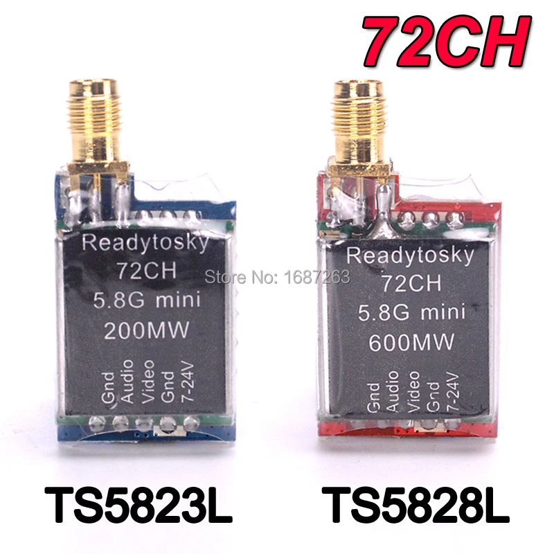 

FPV 72CH TS5823L 200mW / TS5828L 600mW Micro Mini 5.8G FPV Transmitter TX Module LED Digital Display For RC Drone Martian II 220