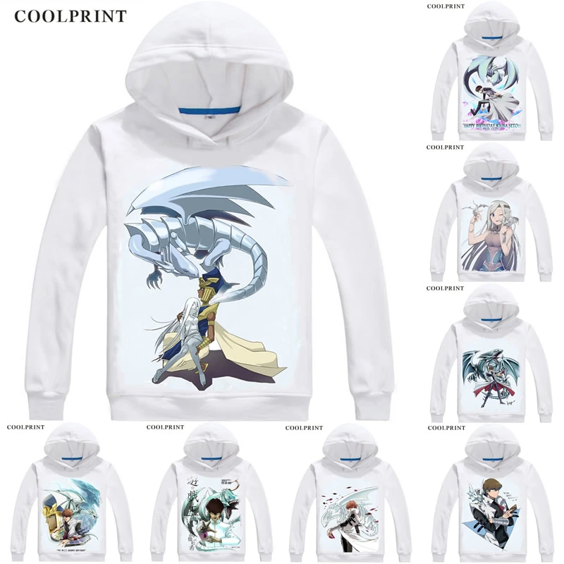 Sudadera Larga Con Capucha De Ojos Azules Para Hombre Con Estampado De Dragon Blanco Buruaizu Duel Monsters Yu Gi Oh Rey De Los Juegos Ropa De Calle Anime Sudaderas Con Capucha Y Sudaderas