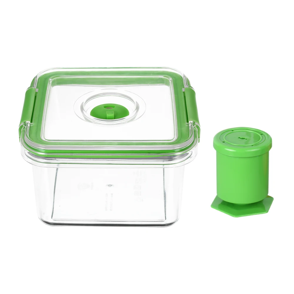 

1180ml Food Storage Box Container with Manual Vacuum Pump Free Vacuum Seal Fruit Fresh Lunch Box for Microwave Diswasher Heated