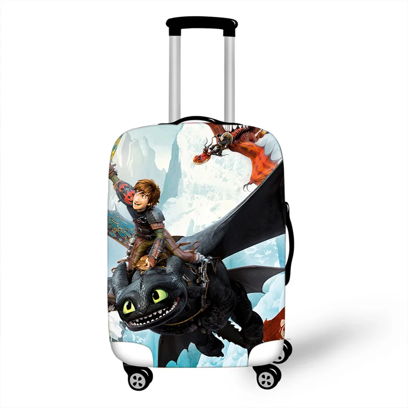Эластичный Защитный чехол для багажа с изображением дракона, 18-32 дюйма, чехол на колесиках, сумка для пыли, чехол, аксессуары для путешествий с героями мультфильмов