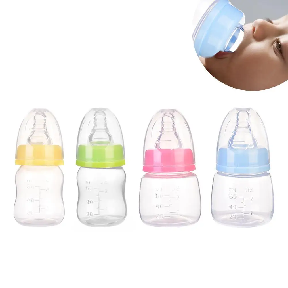60 мл натуральный ребенок портативный мини Милая бутылочка для кормящих детей Детская Бутылочка для новорожденных детей Кормление фруктовый сок медицина молоко