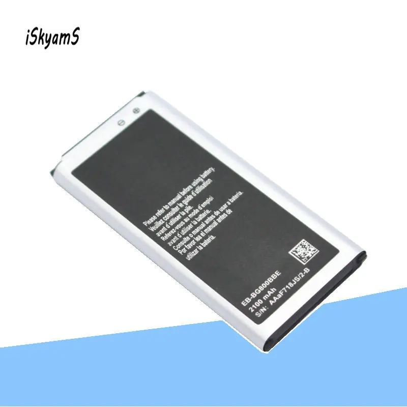 

iSkyamS 1x 2100mAh EB-BG800BBE Replacement Li-ion Battery For SamSung Galaxy SV Mini S5 mini G870 SM-G800F SM-G800H G800