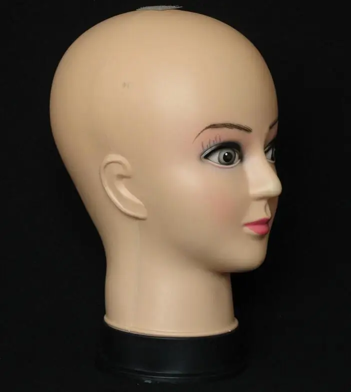 Women's Mannequin Head Hat Display Wig Torso PVC training head model head model 