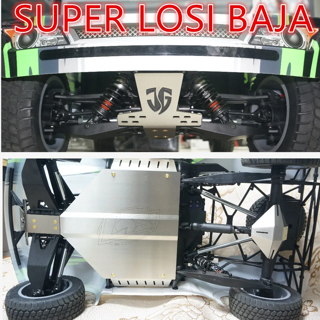 

Chassis armor Front bumper Bottom protection Rear axle protection for LOSI SUPER REY baja 1/6