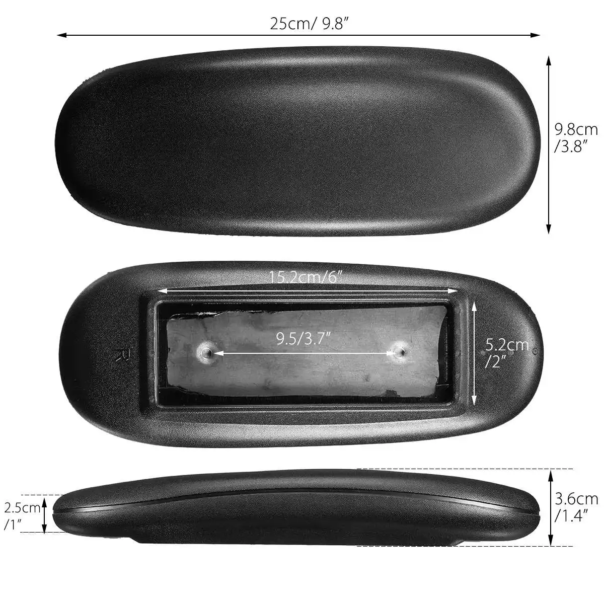 2 шт подлокотник для стула, сменные детали для офисного стула, опорные подушки 25x9,8x3,6 см