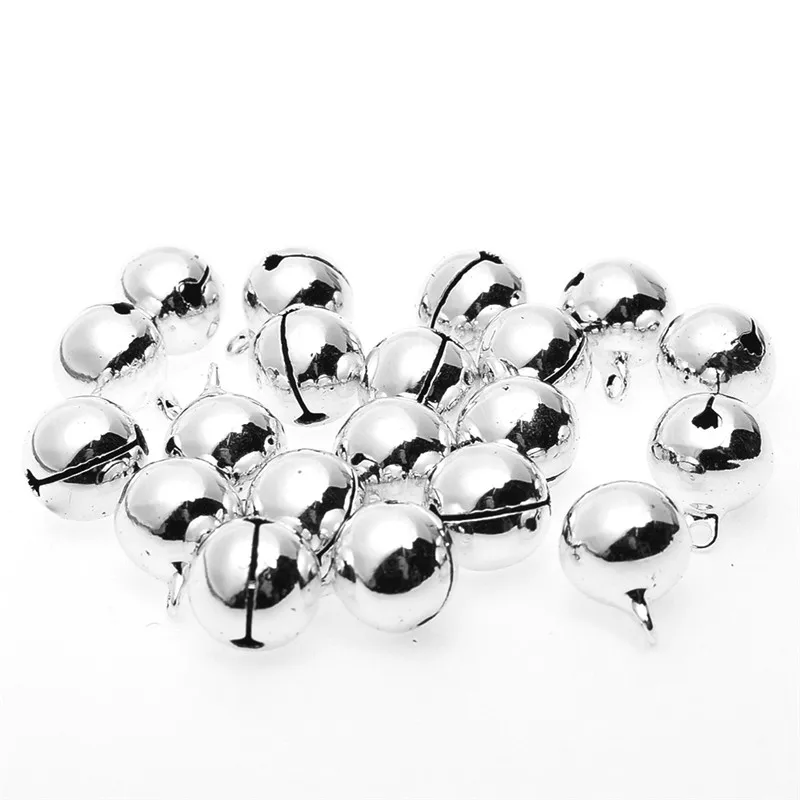 Новинка 20 шт Серебряные Jingle подвески для колокольчиков Висячие елки украшения