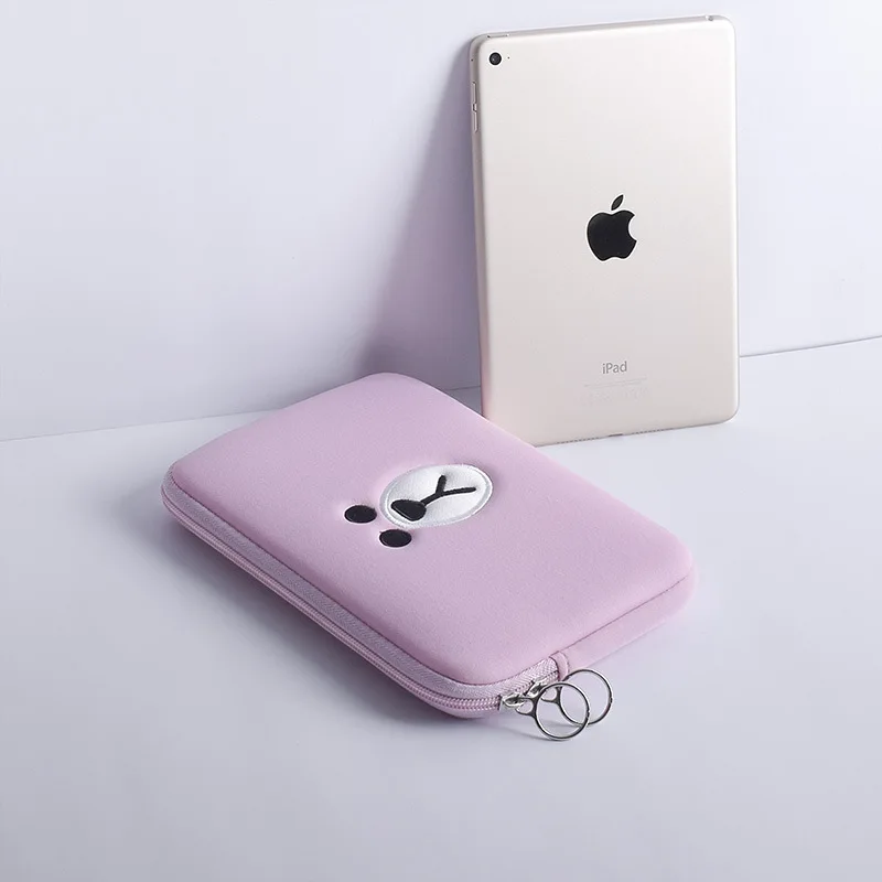 Чехол с мультяшной подкладкой Хлопковый чехол на молнии для ноутбука Apple IPAD 8 10