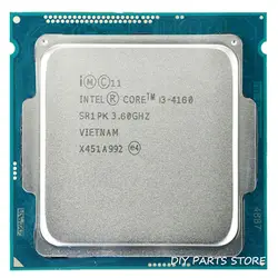 Intel core i3-4160 i3 4160 LGA 1150 3,60 ГГц DUAL-core 3,4 мГц Оперативная память DDR3-1333, DDR3-1600 GPU HD4400