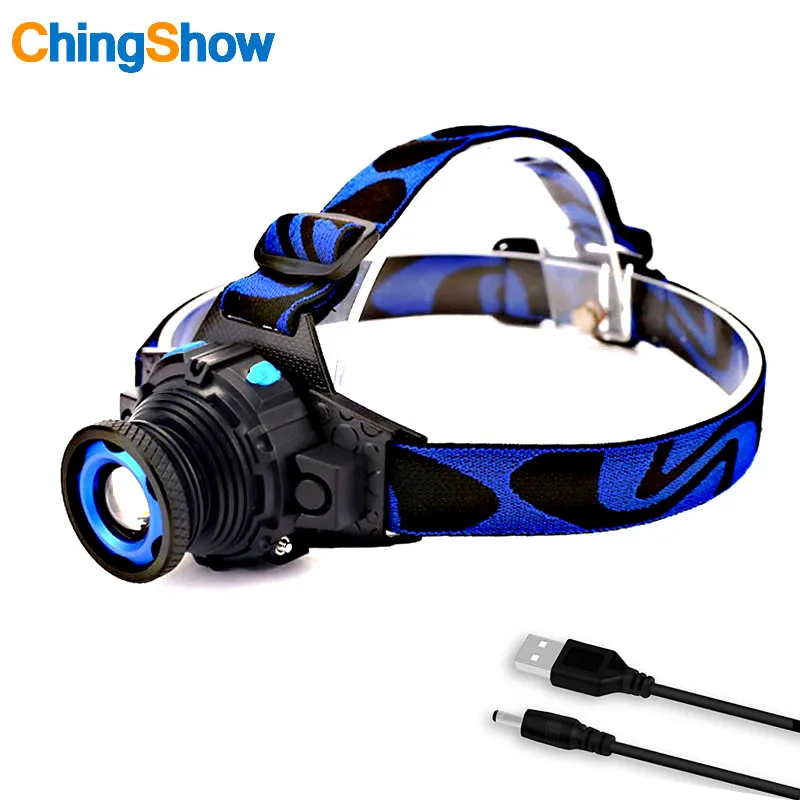 

Cree Q5 LED Zoomable Headlamp Build-in Rechargeable Battery Headlight 2000 Lumen 3 Modes Headlamps Glittering Fashionable Ult