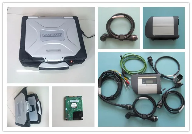  Mb sd conecta 4 estrellas diagnóstico c4 con software hdd 201912 con 4g cf30 ordenador portátil tou