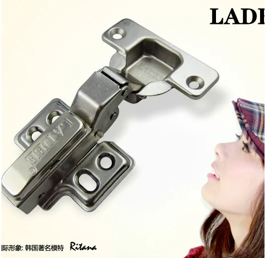 

Blue tripod door hinge damping hydraulic buffering hinge muffler wardrobe cabinets 703 LED lamp hinge
