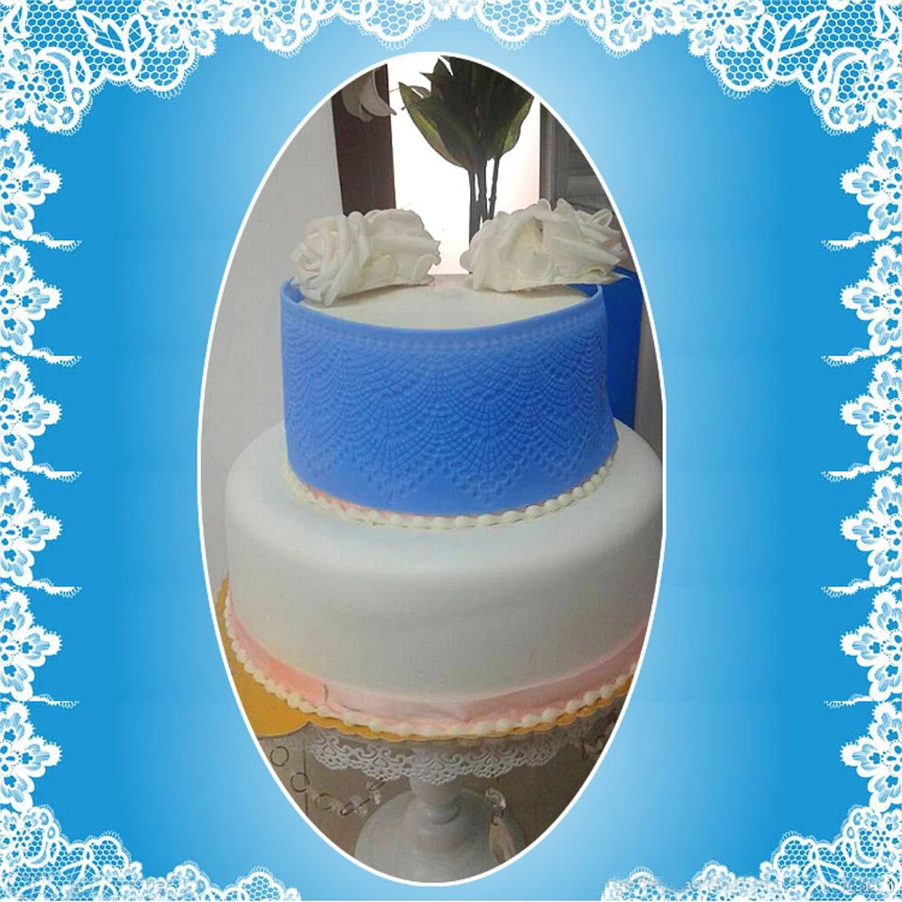 Свадебное украшение, кружевной коврик, помадка, красота, силиконовые инструменты для украшения торта, кухонные декоративные цветочные формы для выпечки сахарного торта, кружевная форма