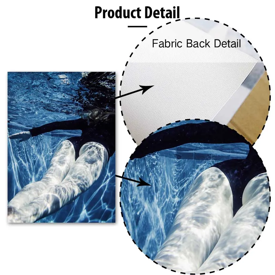 Синее море Рыба цветок девушка плавательный настенный Арт холст живопись скандинавские плакаты и принты настенные картины для декора гостиной