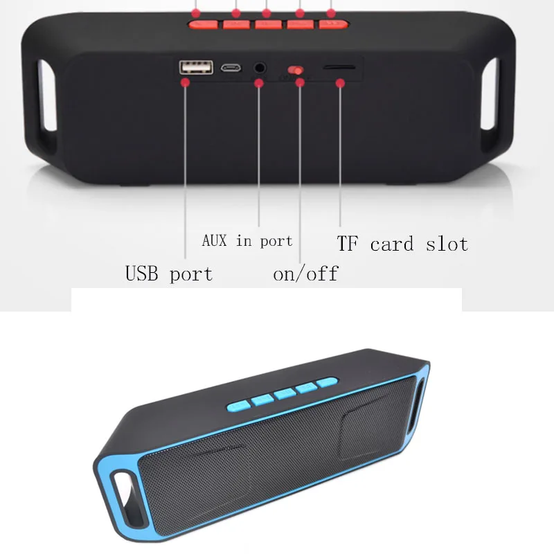 Bluetooth портативный динамик беспроводной мини-динамик домашний кинотеатр стерео сабвуфер динамик TF USB fm-радио Встроенный микрофон двойной бас