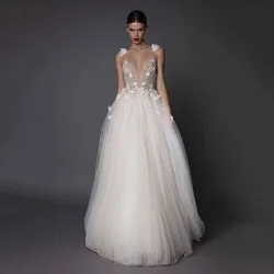 2019 Bling Evening Dress Flower Appliques Tulle Beading Prom Dresses A-line Backless Evening Party Dress V neck Sleeveless 2019 Bling Evening Dress Flower Appliques Tulle Beading Prom Dresses A-line Backless Evening Party Dress V neck Sleeveless