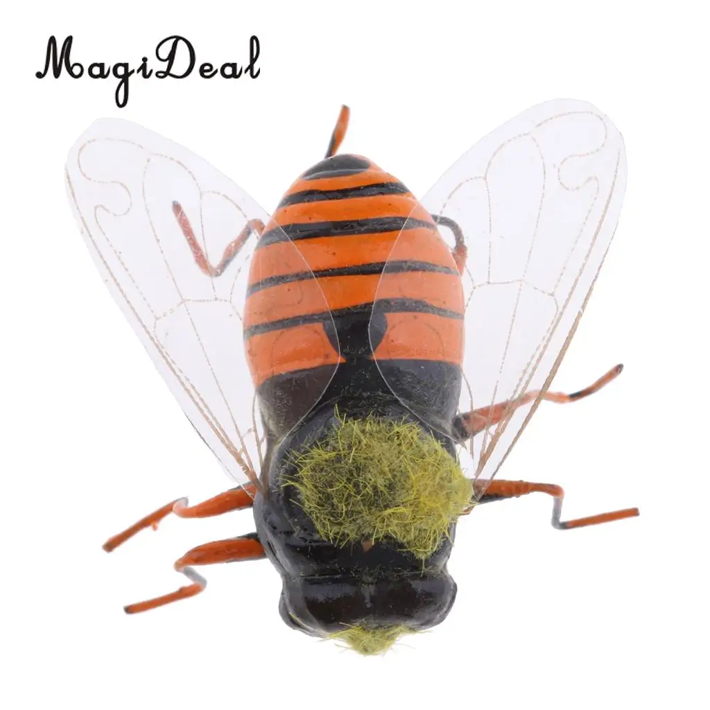 MagiDeal Artificial Lifelike Insects Model Cicada Figurines Home Garden Art Craft Decor DIY Tree Decor Kids Play Toy 