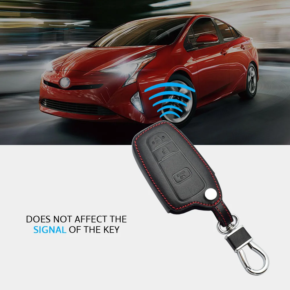 3 кнопки кожа Ключи Чехол Smart Keyless дистанционного Брелок Обложка сумка для Toyota CHR C-HR Camry Prius Авто интимные аксессуары